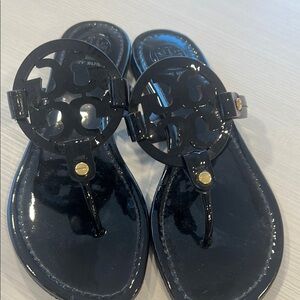 Tory Burch Black Patent Leather Sandals